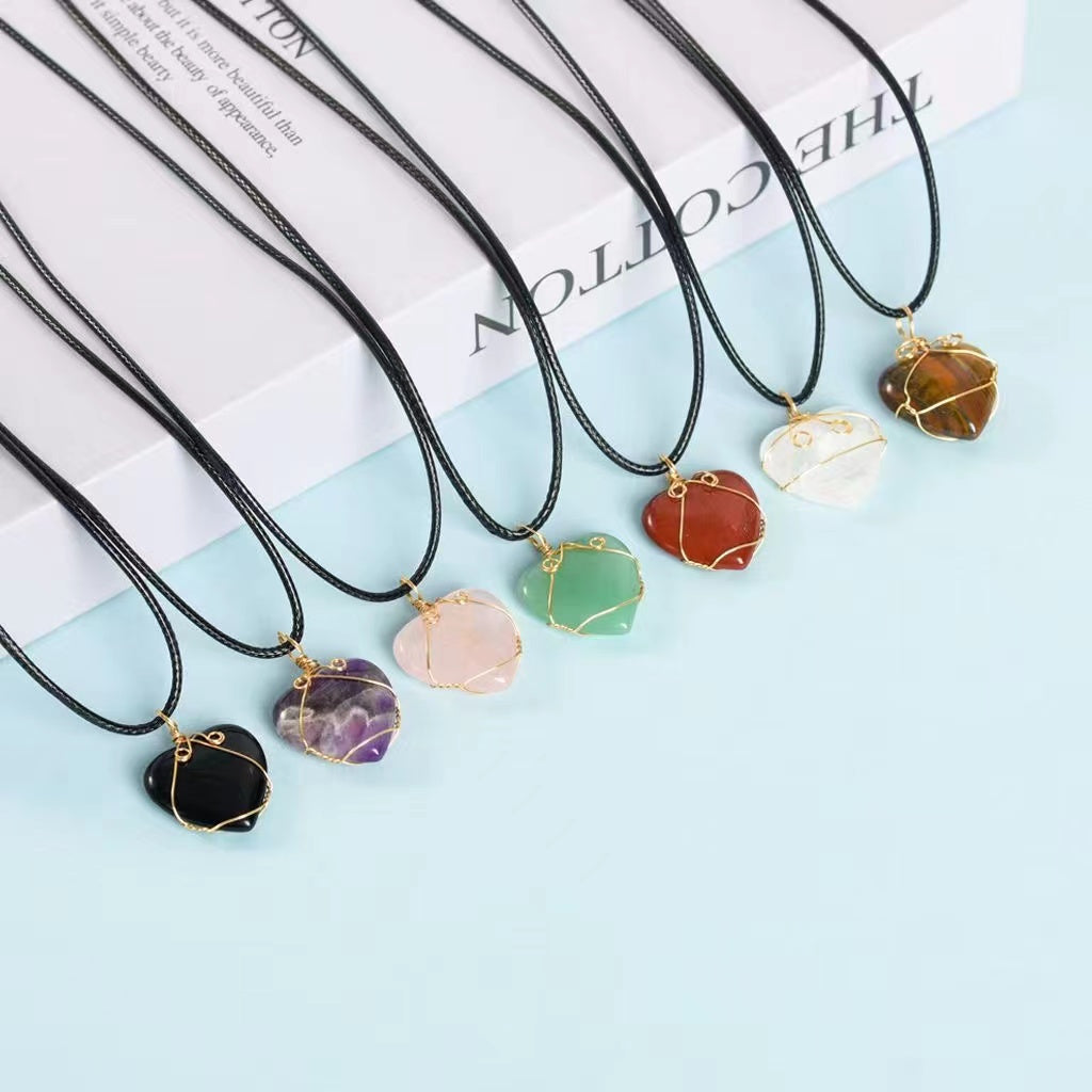 1PCS Crystal Heart Pendant