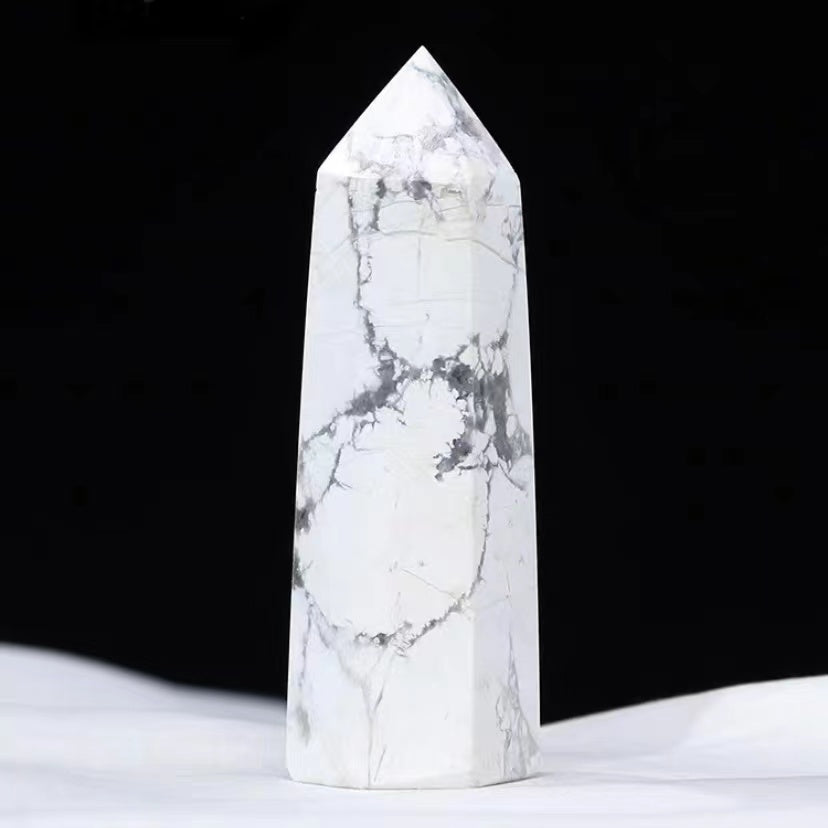 1 pcs Various materials of natural crystal tower powder yellow black amethyst column decoration home decoration landscape degaussing six-edge single-pointed column