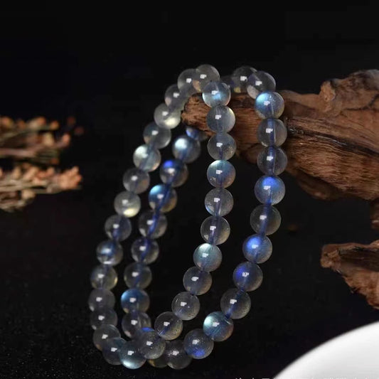 1 Pcs Natural High quality labradorite bracelet Ice color light labradorite single loop bracelet diy crystal jewelry