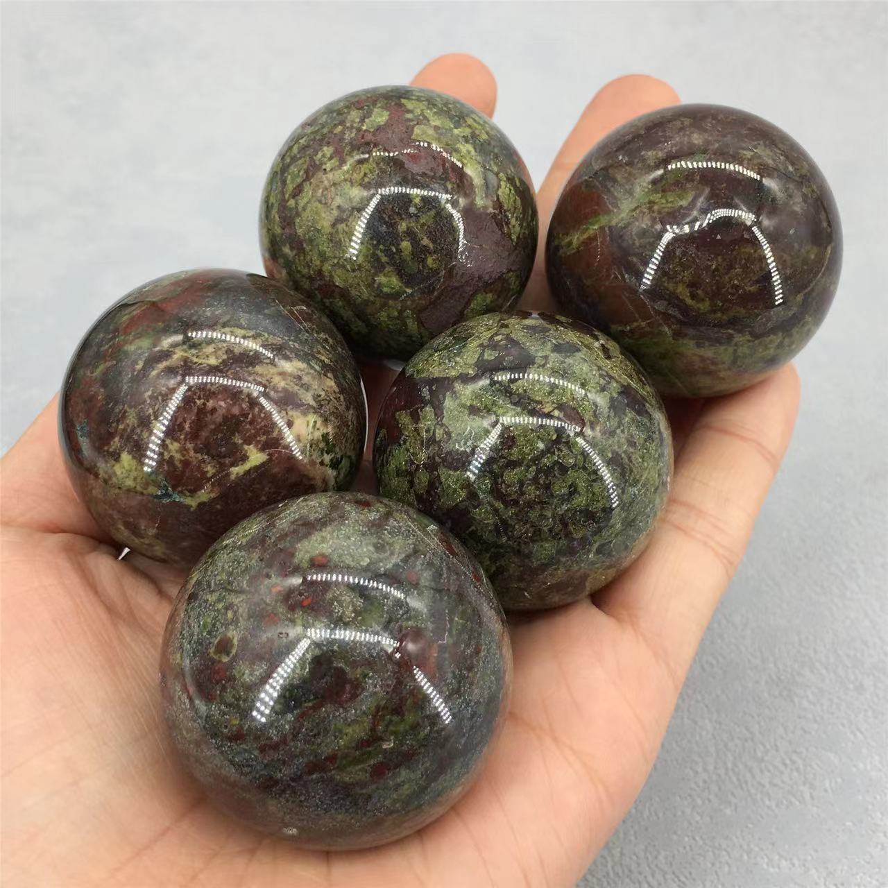 Natural crystal sphere dragon blood stone sphere decoration raw stone polishing