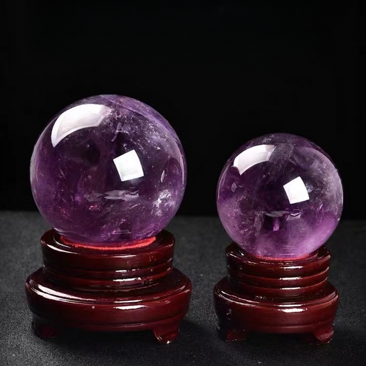 Natural crystal sphere amethyst sphere decoration raw stone polishing