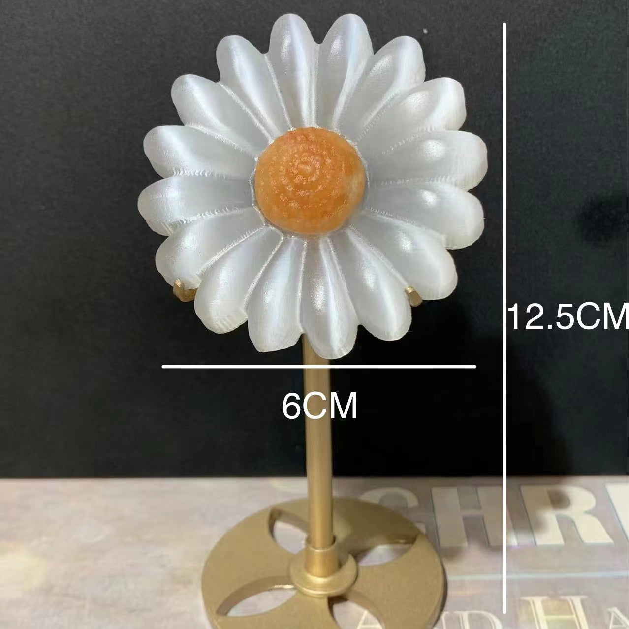 1Pcs Natural crystal selenite flower carved by hand carved plaster flower crafts with pedestal