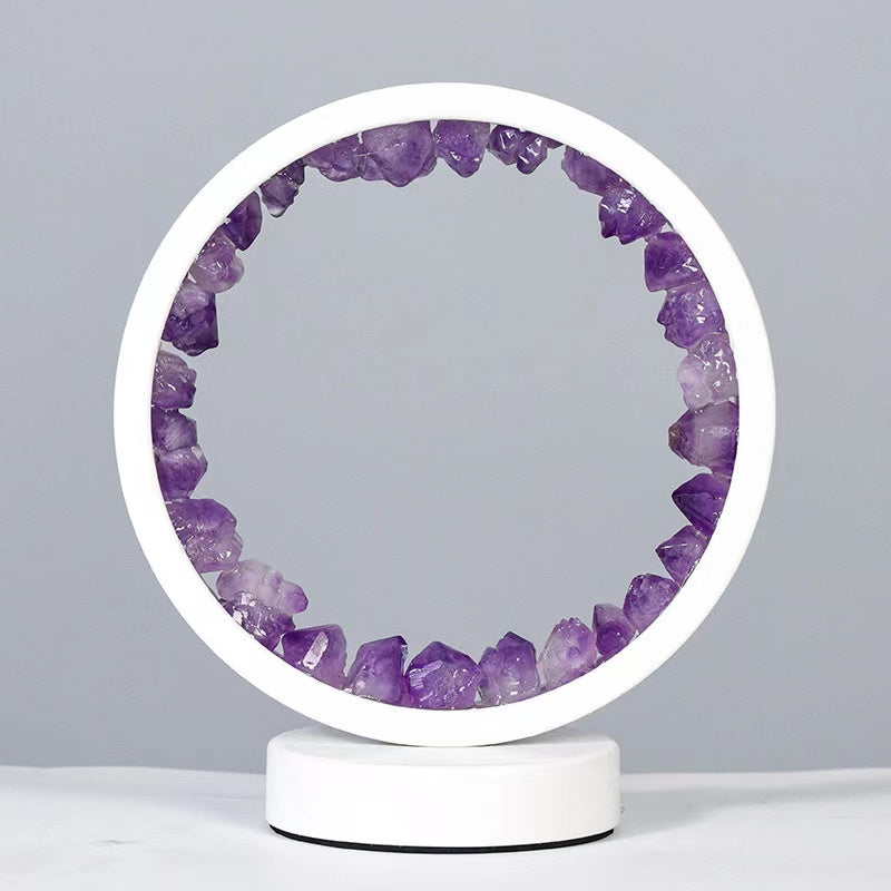 1 Pcs Natural raw stone transparent crystal colorful shining night light ground stalls night market gift love style atmosphere light