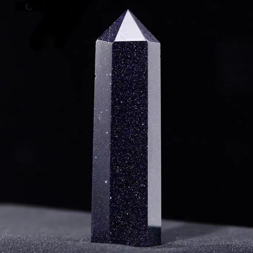 1 pcs Various materials of natural crystal tower powder yellow black amethyst column decoration home decoration landscape degaussing six-edge single-pointed column