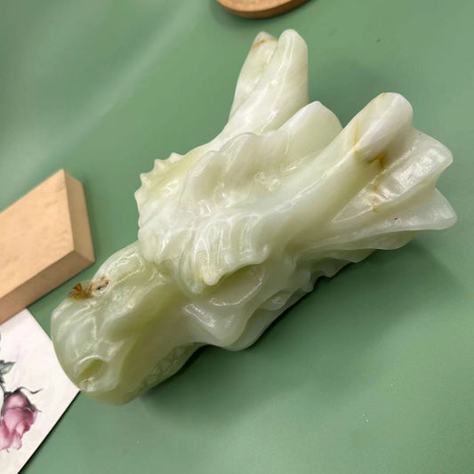 1Pcs Natural crystal raw stone Afghanistan jade faucet exquisitely carved office decoration desktop decoration crafts