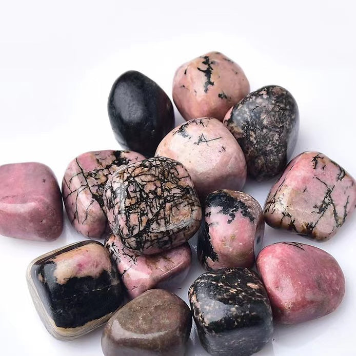 Natural crystal  particle polished 2-3CM stone rhodonite diffuser stone decoration tomble