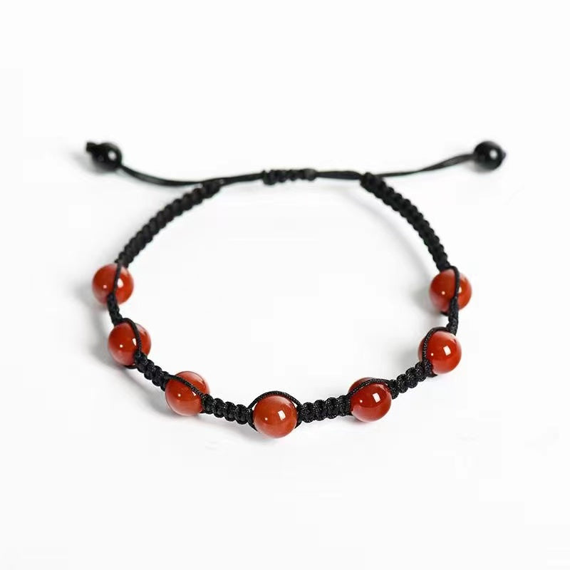 1 PCS Natural crystal various materials 8mm beads seven beads string stone beaded bracelet