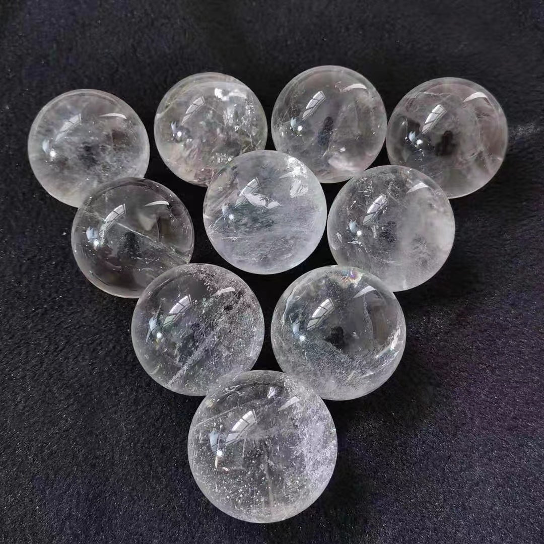 Natural crystal sphere clear quartz sphere decoration raw stone polishing