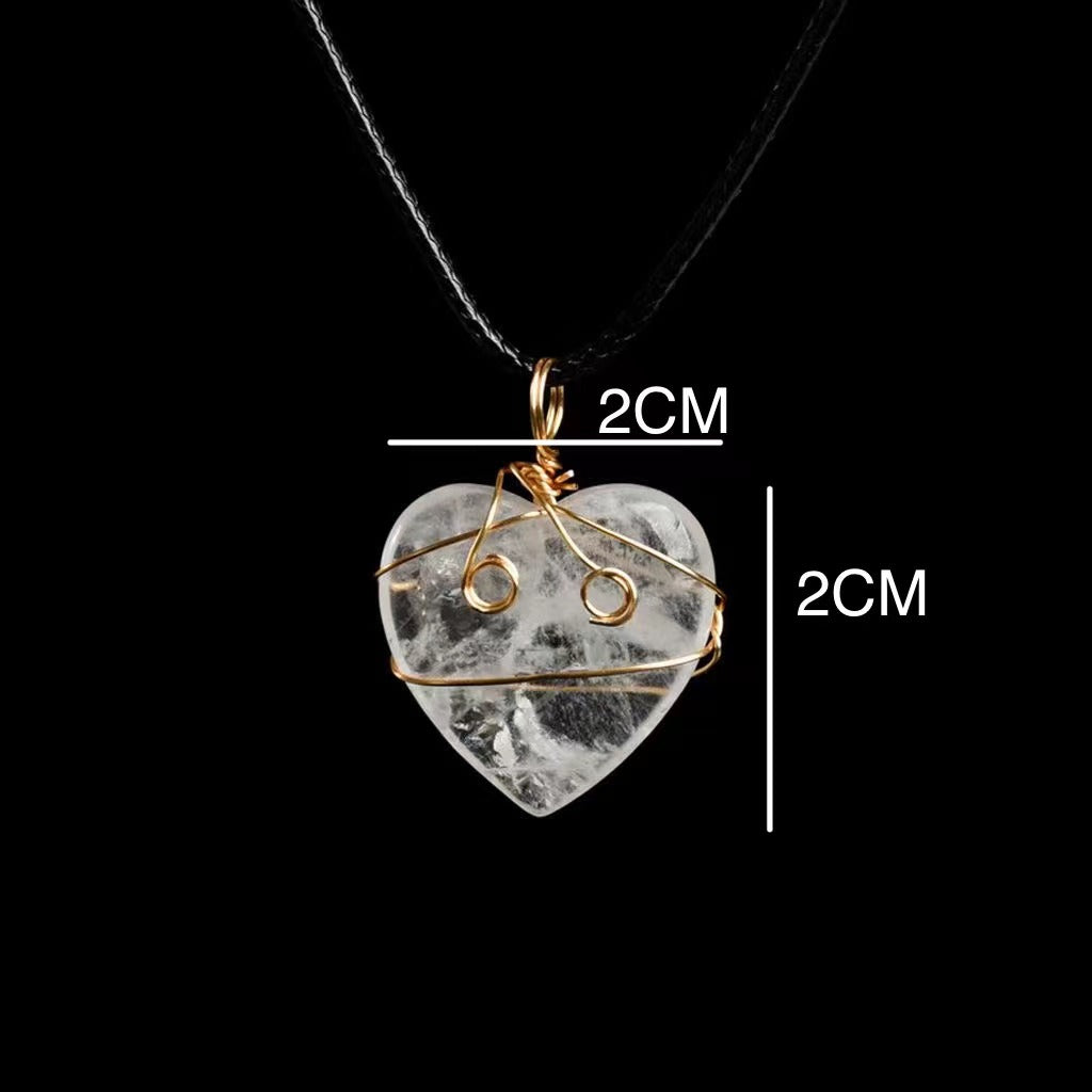 1PCS Crystal Heart Pendant