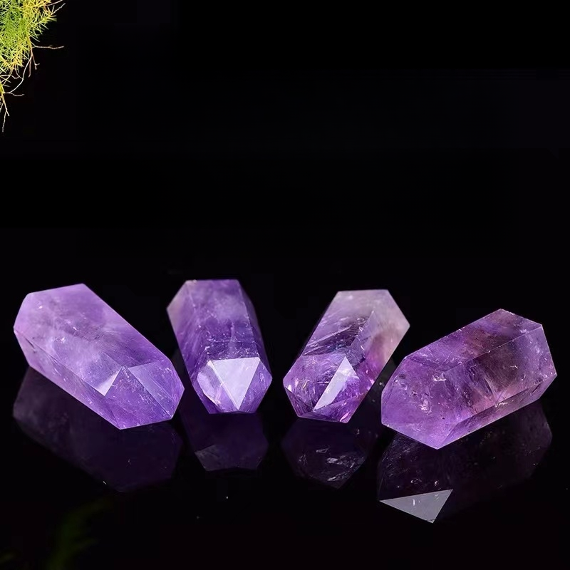 1 Pcs Natural amethyst tower decoration home office crystal ornaments