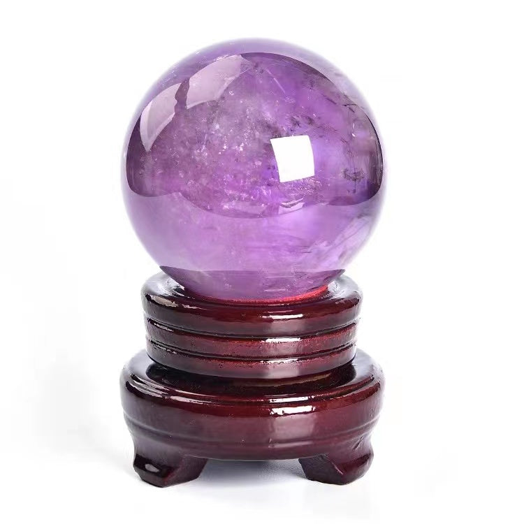 Natural crystal sphere amethyst sphere decoration raw stone polishing