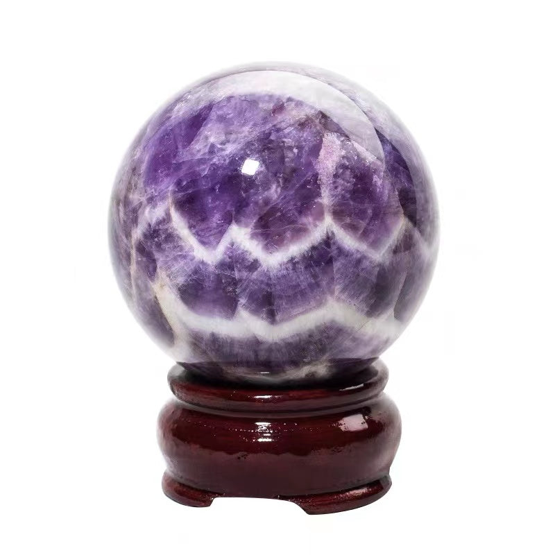 Natural crystal sphere dream amethyst sphere decoration raw stone polishing