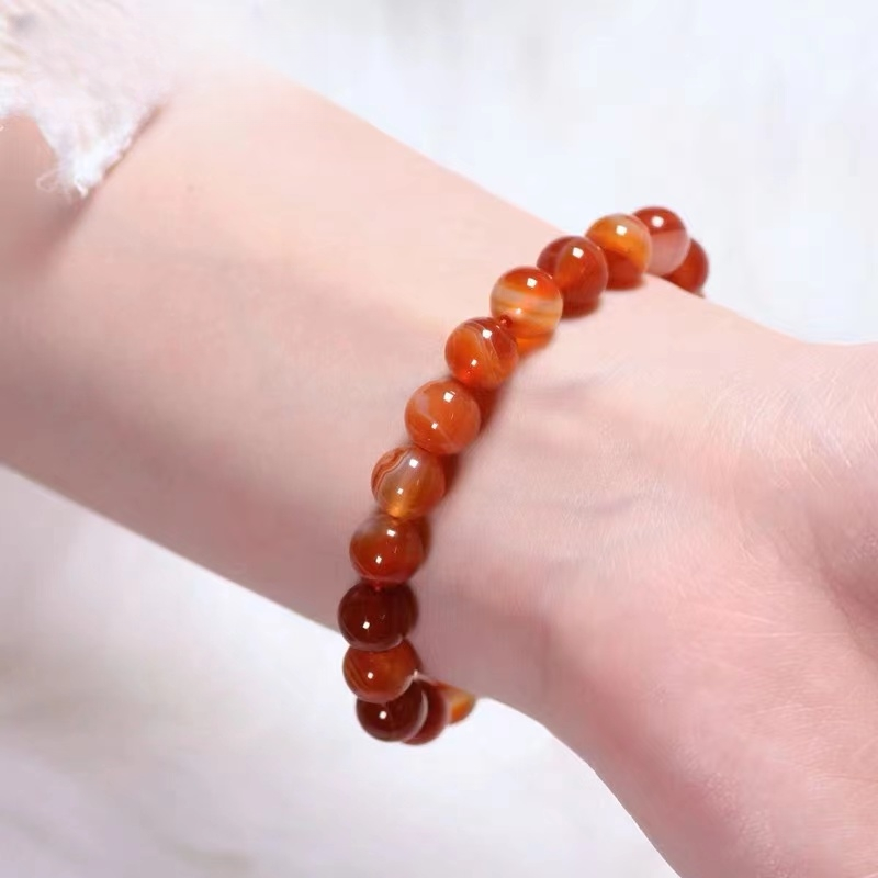 Natural Carnelian Bracelet  Beads Bracelet  Reiki Yoga fashion