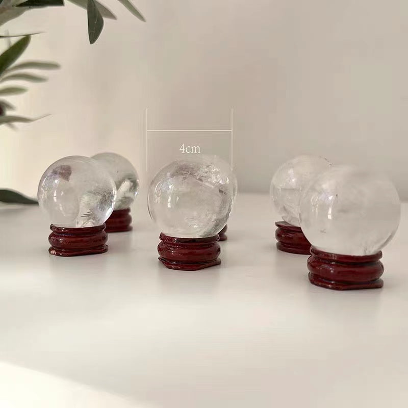 Natural crystal sphere clear quartz sphere decoration raw stone polishing