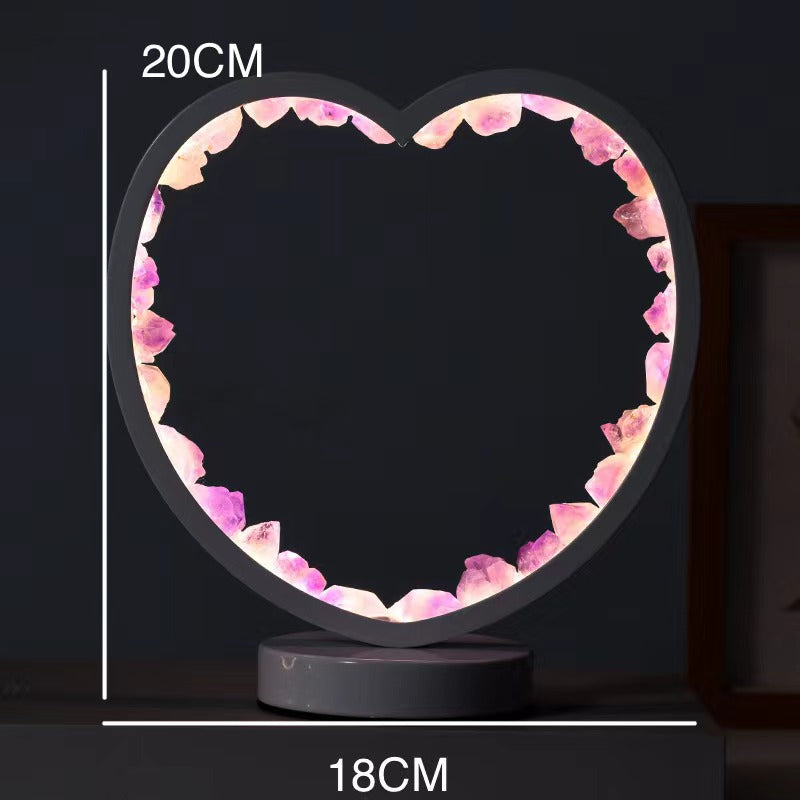 1 Pcs Natural raw stone transparent crystal colorful shining night light ground stalls night market gift love style atmosphere light