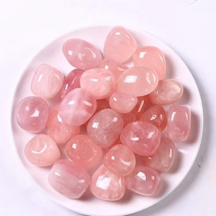 Natural crystal  particle polished 2-3CM stone rose quartz diffuser stone decoration