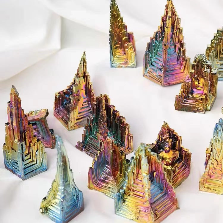 1 Pcs Bismuth mineral raw stone Bismuth crystal mineral chemical element colorful ore decorative metal ore standard stone decoration