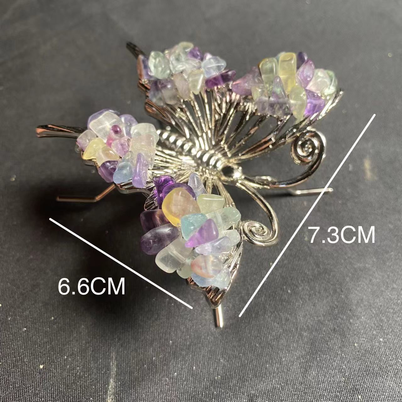 1PCS Creative crystal gravel butterfly ornaments crafts