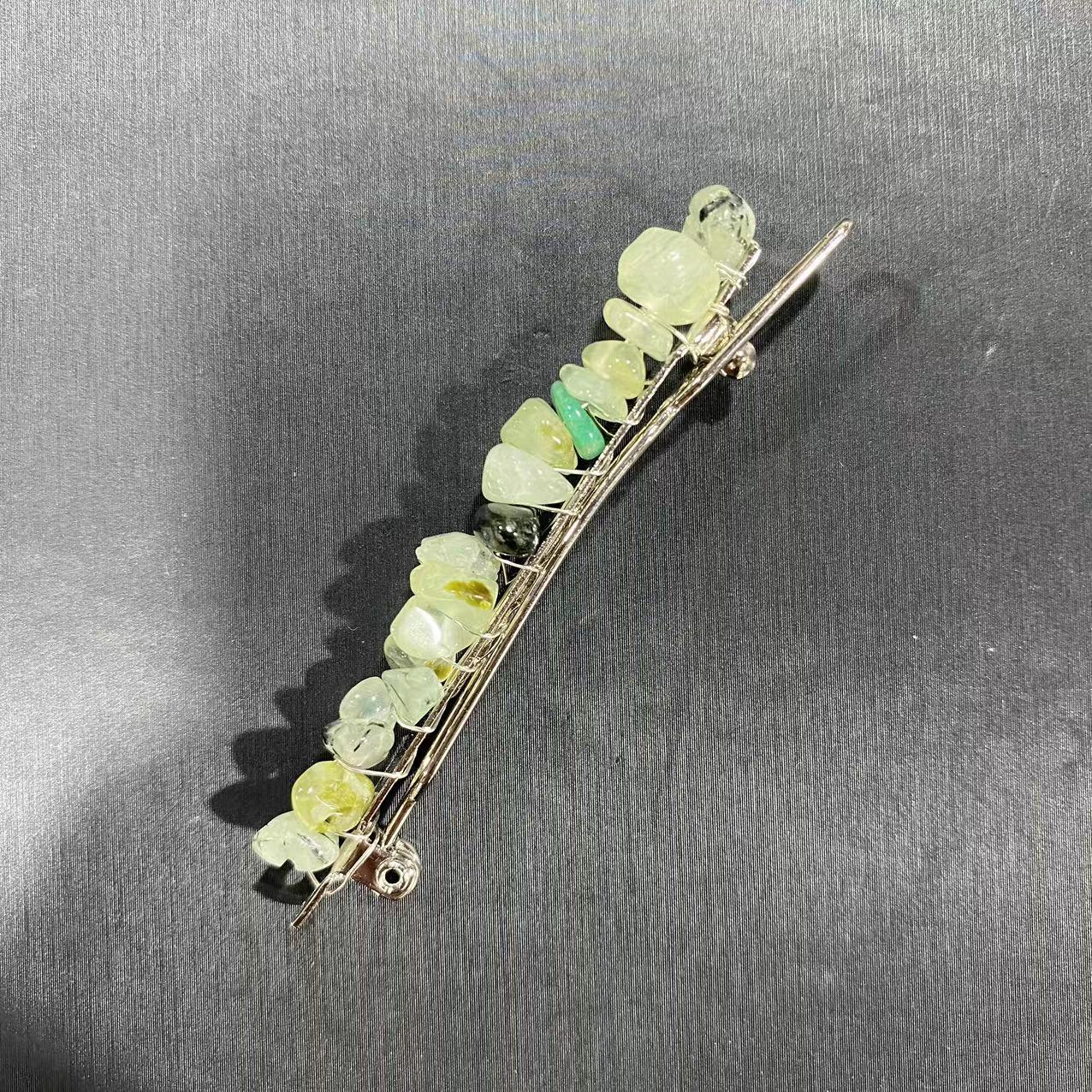 1PCS Crystal gravel hair clip