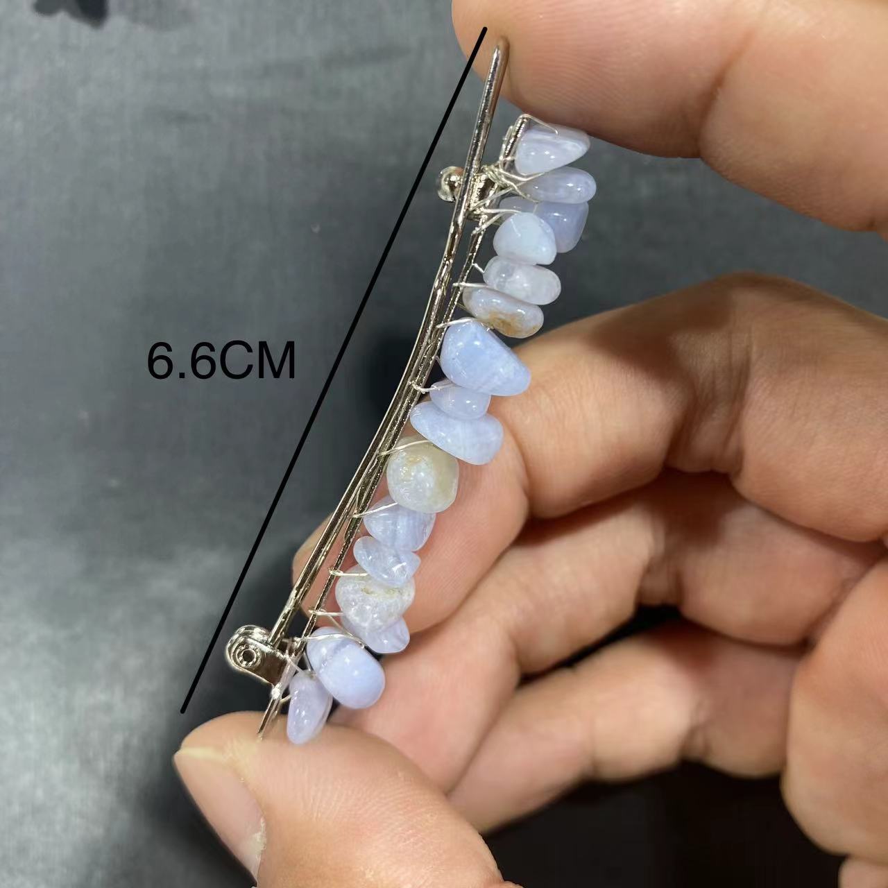 1PCS Crystal gravel hair clip