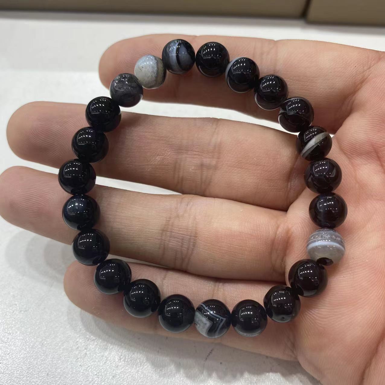 1PCS Natural Crystal bracelet (8mm beads) different material can choose