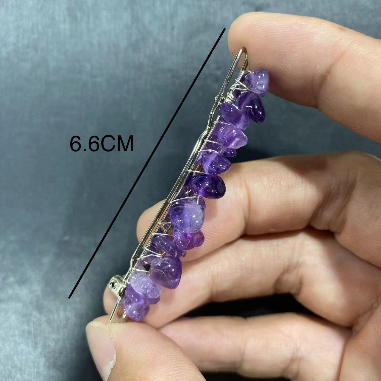 1PCS Crystal gravel hair clip