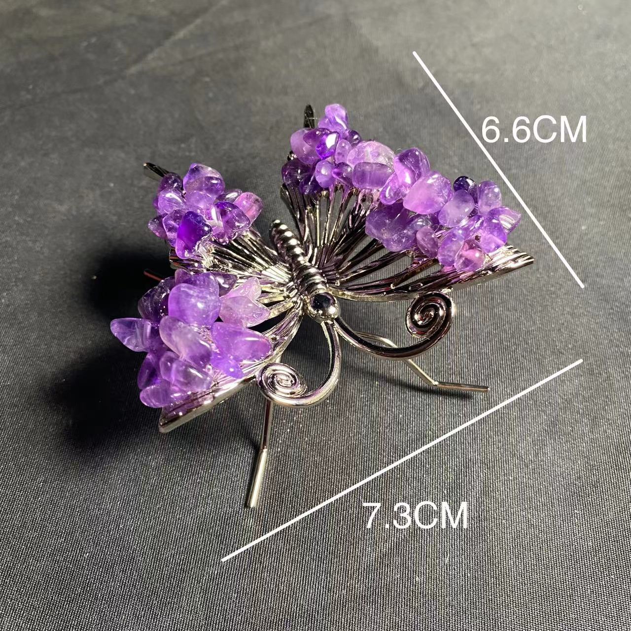 1PCS Creative crystal gravel butterfly ornaments crafts