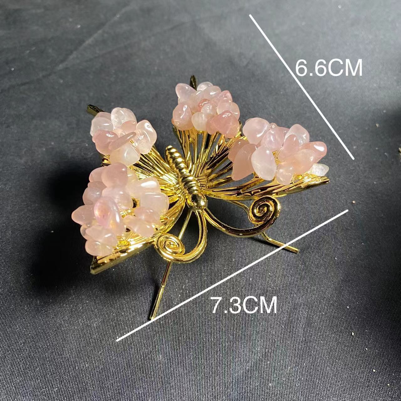 1PCS Creative crystal gravel butterfly ornaments crafts